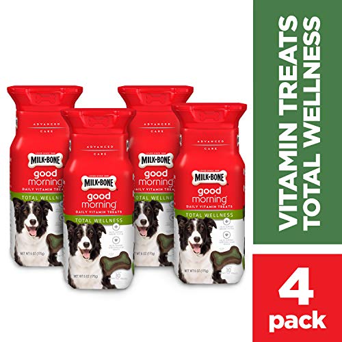 MilkBone Good Morning Daily Vitamin Dog Treats for Total Wellness, 6