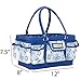 Everything Mary Blue Deluxe Store and Tote - Storage Craft Bag Organizer for Crafts, Sewing, Paper, Art, Desk, Canvas, Supplies Storage Organization with Handles for Travel