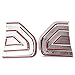 DEALPEAK 2Pcs Car Center Console U Shape Side Panel Cover Trim for Land Rover Range Rover Sport 14-19, Automobile Interior Central Control Side Panel Decoration Accessories