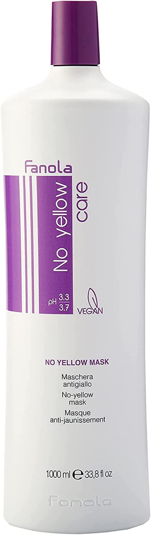Fanola No Yellow Mask 1000ml Anti-Yellow Purple Mask for Blonde Highlighted