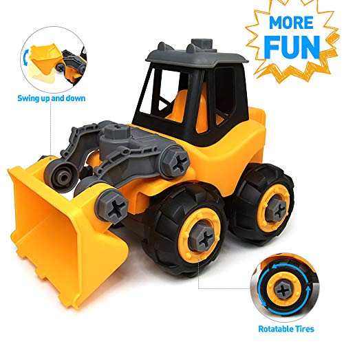 image for WisToyz Take Apart Toys Toddler Toys, Assembly Toy Bulldozer with Cons
