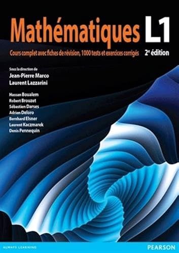 Download Mathématiques L1 : Cours complet avec fiches de révision, 1000 tests et exercices corrigés PDF