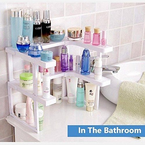Spicy Shelf Spice Rack and Stackable Organizer Kitchen Spice Rack,Makeup Cosmetics Counter Organizing Stand,Bathroom Organizer with Extra-Sturdy Construction Adjustable - Thumbnail 2
