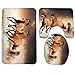 Wondertify Bath Mat,Horse,Running Horses Bathroom Carpet Rug,Non-Slip 3 Piece Bathroom Mat Set