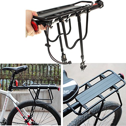 HOMEE Bike Rack, 110 lbs / 50KGS Rear Bike Frame Aluminum Alloy