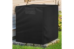 Aozzy Central Air Conditioner Covers for Outside Units Heavy Duty Ac Cover for Outdoor Unit Square Winter Withstand The Rain and Snow, Or Nuts Fit Up to 24x24x22 inchs