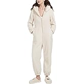 Flygo Womens Onesies Pajamas One Piece Hooded Adult Pajama Jumpsuit Winter Fuzzy Sleepwear