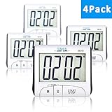 4 Pack Senboweâ„¢ Digital Kitchen Timer/ Cooking Timer with Large Display Screen, Loud Sounding Alarm, Strong Magnetic Backing, Retractable Stand