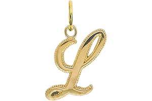 Takar Gold Initial Letter Pendant For Necklaces, 14k Gold A-Z Big Letter Charm Necklace Jewelry for Men And Women. Made In USA
