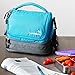 LunchBots Duplex Insulated Lunch Bag - Dual Section Design Fits Uno, Duo, Trio, Quad, Rounds, Bento Cinco Perfectly - Roomy Thermal Lunch Bag - Aqua