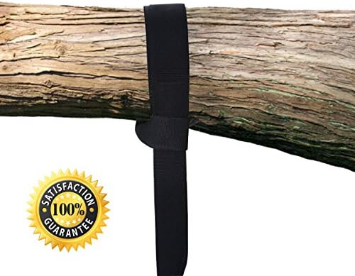 #1 Premium Tree Swing Hanging Strap Kit - 60 Inch with Black Safer Screw Lock Snap Carabiner Hook - Perfect for Tire, Disc, Web, Hammock Swings - Holds up to 1000 Lbs. and is 100% Waterproof (Black)