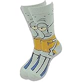 TCB Creations Squidward Cartoon Character 360 Design Crew Socks