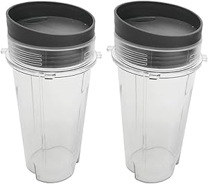 WAFJAMF Single Serve 16 OZ Blender Cup Set for NNJ-BL770,BL780,BL660 Professional Blender (Pack of 2),