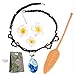 Evursua Princess Dress Up Moana Costume Accessories Set, Seashell Necklace Flower Hairpins and Moana Spear Adventure Movie For Kids