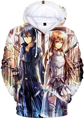 Sword Art Online 3D Hoodies Men/Women Hoody Sweatshirts 3D Printing Red Hooded Boys/Girls Cotton Polluvers Tops