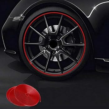 Aizfa 8M Motor Car Reflective Wheel Hub Tire Rims Protective Sticker Decal Accessories
