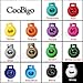 28 Pack Assorted Color Cord Lock Stopper, Round Plastic Toggle Spring Cord Stop for Paracord Drawstring, Elastic Shoeslace String Lock Gloves Clip Pet Backpack Accessories Replacement