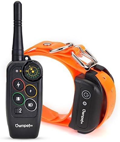 Ownpets Dog Training Collar, Dog Training Shock Collar with Remote, 1100 Yard Range - Rechargeable & WaterProof, 4 Mode Shock/Vibration/Beep/Light Dog (10-100Lb), Bonus Training Ebook