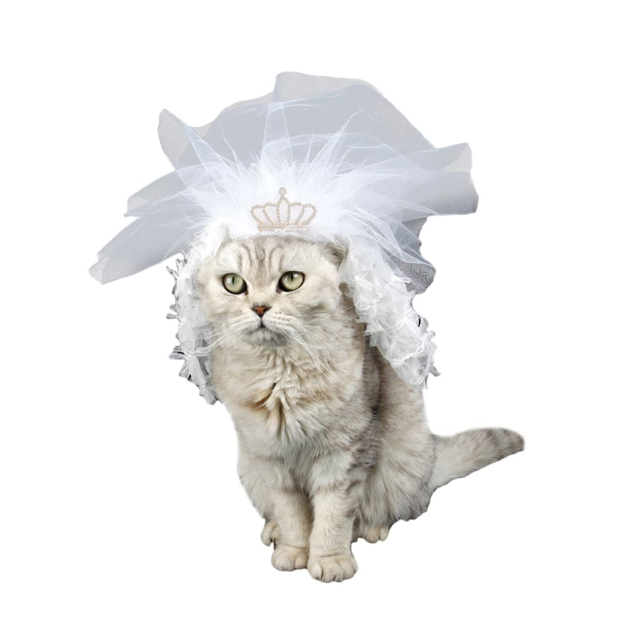 POPETPOP Veils for Brides 1pc Bridal Veil Bridal s for Wedding Puppy Outfits Cat Wedding Cat Bridesmaid Dress Dog Hair Accessories Dress Lace s Pet