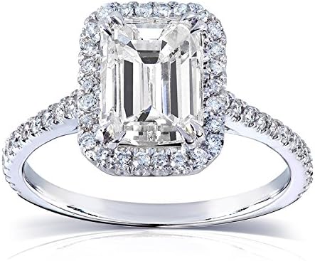 Le Lourve 14K Solid Gold 2.0 Carat Emereld Cut Engagement ring