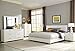 Coaster Home Furnishings Felicity Contemporary Leatherette Upholstered Queen Size LED Panel Bed Frame 49-inch Headboard White High Gloss 203500Q