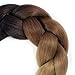 Forevery Braiding Hair 24 Inch Jumbo Braids Color Braiding Hair 3 Packs Kanekalon Braiding Hair 3 Tone Brown Ombre Braiding Hair (24