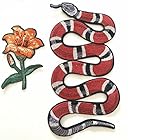 Snake flower Embroidered Applique Patch Vintage Animal Patch T-shirt Jeans DIY Decoration Patch