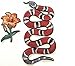 Snake flower Embroidered Applique Patch Vintage Animal Patch T-shirt Jeans DIY Decoration Patch