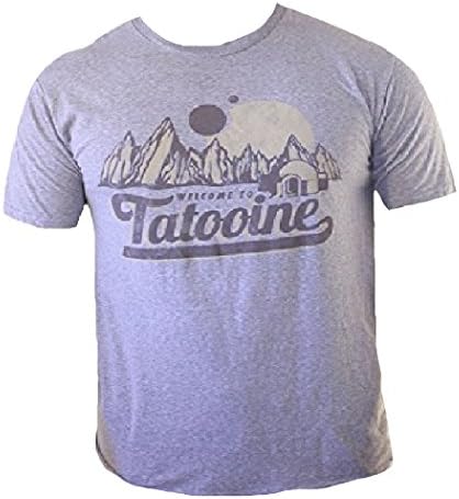 Star Wars Mens Welcome To Tatooine Heather Gray T Shirt (XL)