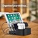 Cell Phone Charging Station Work for iPhone iwatch airpod and ipad - 6 USB Port Charger Docking Stand, Multi USB All in One Charger Dock Charge Your Multiple Devices at Same Time