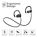 Atill Bluetooth Headphones, Wireless Stereo Earbuds with Mic for Running, Gym, Yoga (Secure Ear Hooks Design, Bluetooth 4.1,CVC 6.0 Noise Cancelling, Sweatproof)- Black