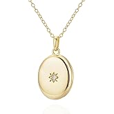 STARepublic 925 Sterling Silver Starburst Pendant Locket Necklace for Women