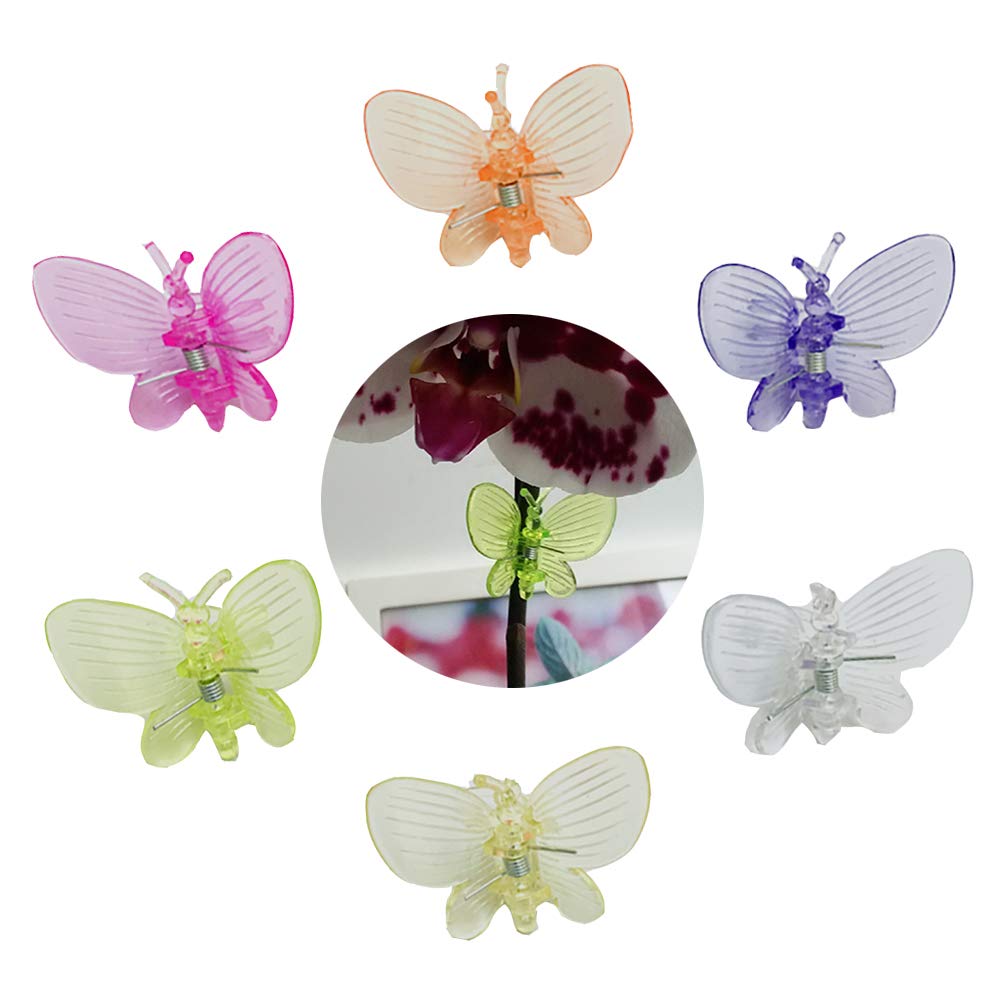 FSSTUD 30 PCS Plastic Butterfly Orchid Clips Plant Support Clips Flower Vine Clips Mini Hair Claw Clip