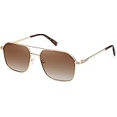 AMOMOMA Retro Oversized Square Aviator Sunglasses for Women Men, 2025 Fashion Vintage Trendy Large Aviator Sun glasses UV400