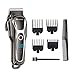 SURKER Cordless Hair Clippers Man’s Grooming Kit Haircut Kit For Men Beard Trimmer Shaver Rechargeable With LCD Display Black Heavy