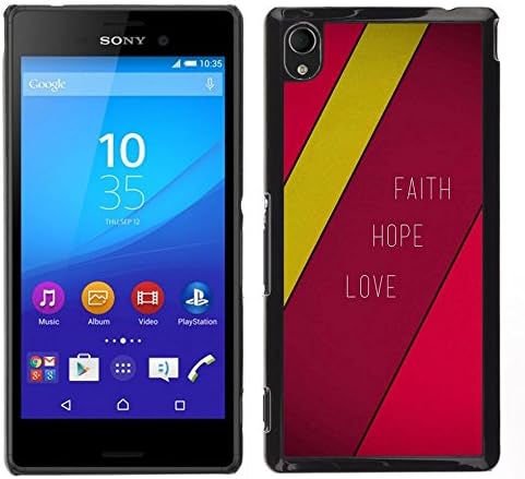 Good Phone Accessory // Hard Case Protective Plastic Cover Case for Sony Xperia M4 Aqua // BIBLE Faith Hope Love