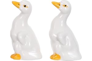Hohopeti 2pcs Ceramic Duck Toilet Bolt Covers - Decorative Animal Shaped Screw Cover - Toilet Floor Bolt Caps for Bathroom Pa