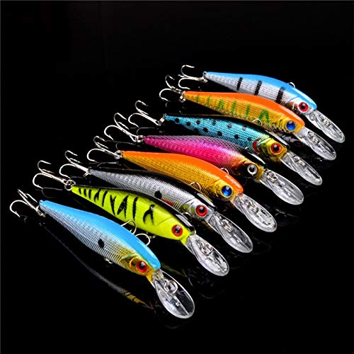 NAWQK 16pcs 2 Modelle Minnows Angelköder Jerkbait Qualitäts-Fischen 6# Hooks Tackle – Bild 3