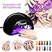 Ovonni LED Nail Lamp, 12W Nails Dryer with Timer for Fingernail Gel Polishes, Quick Dry Professional Curing Light for Nail Art at Home and Salon Black