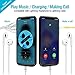 iPhone X Battery Case, 6000mAh Rechargeable Charging Case Supports Wired Headset/Bluetooth Earphone/Lightning Cable, Portable Charger Case for iPhone 10 (5.8 inch), SYNC Through Technology (Black)