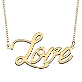 GR35Z9 Love Name Necklace Gift for Her His Friend