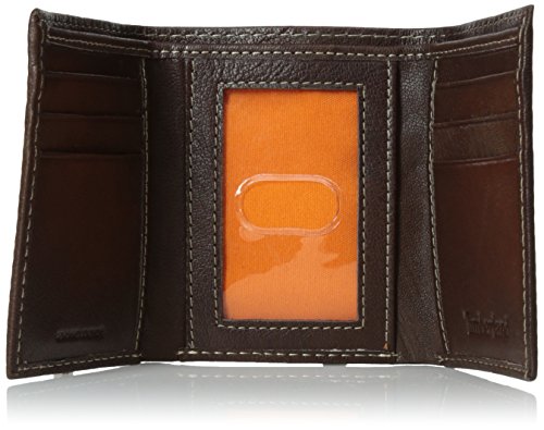 Timberland Men's Blix Slim Trifold Wallet, Brown, One Size