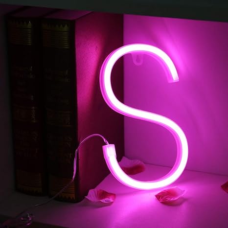 Amazon Com Letters Neon Signs Light Up Love Led Neon Lights Art