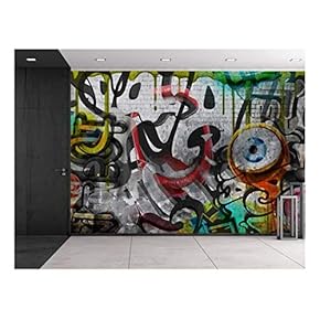 Colorful Graffiti Large Wall Mural Removable Peel and Stick Wallpaper