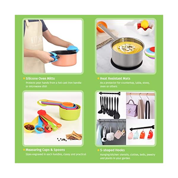 Kitchen-Cooking-Utensils-Set-with-Holder-Oudekay-48-Pack-Silicone-Cooking-Utensils-for-Nonstick-Cookware-Heat-Resistant-Spatula-Set-Dishwasher-Safe-Kitchen-Gadgets-Cookware-Tool-Set Kitchen Cooking Utensils Set with Holder, Oudekay 48 Pack Silicone Cooking Utensils for Nonstick Cookware Heat Resistant…