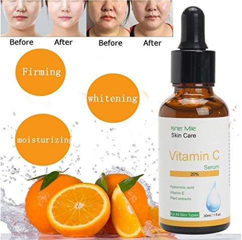 Vitamin C Serum 20% Pure L-Ascorbic Acid, Ferulic Acid, Hyaluronic Acid Anti Aging for Face and Eyes