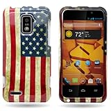 CoverON® Hard Slim Design Case for ZTE Warp 4G LTE - with Cover Removal Pry Tool - American USA Flag