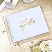 Wedding Guest Book | Perfect Bridal Registry for Signature & Messages | Best Shower Gift | Wedding Day Memory Book | Hard Cover with Gold Foil, 64 Gold Gilded Pages & Ribbon Bookmark | 7” x 9”