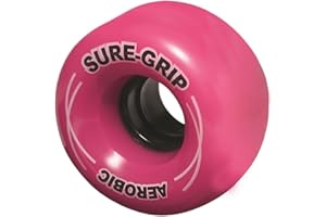 Sure-Grip Aerobic Outdoor Wheels - Made from Shock Absorbing Urethane - Durometer of 85A and Diameter of 62mm - Provide Durable & Smooth Ride - Comes in Diverse Color Options - Set of 8 Wheels