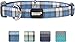 Friends Forever Plaid Dog Collar for Dogs, Fashion Woven Checkers Pattern, Cute Puppy Collar, Blue Medium 14-20